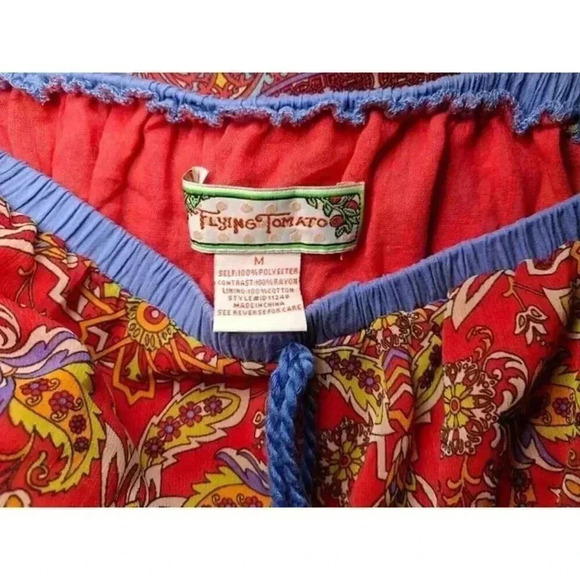 Flying Tomato Women’s Size M Bandue Vibrant Colorful Short Boho Sundress - Picture 9 of 12